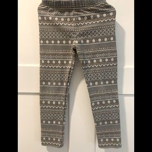 **Girls - Soft Fleece, winter glitter leggings!**
